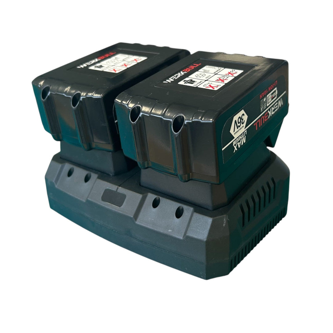 Немска 50 см Акумулаторна Резачка WerkBull 36V 10Ah  + 2 вериги и ръкавици и двойно зарядно