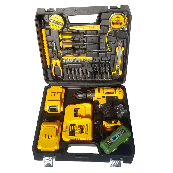 Ударен винтоверт / Бормашина 24V, 5.0 Ah батерии, зарядно устройство, в куфар