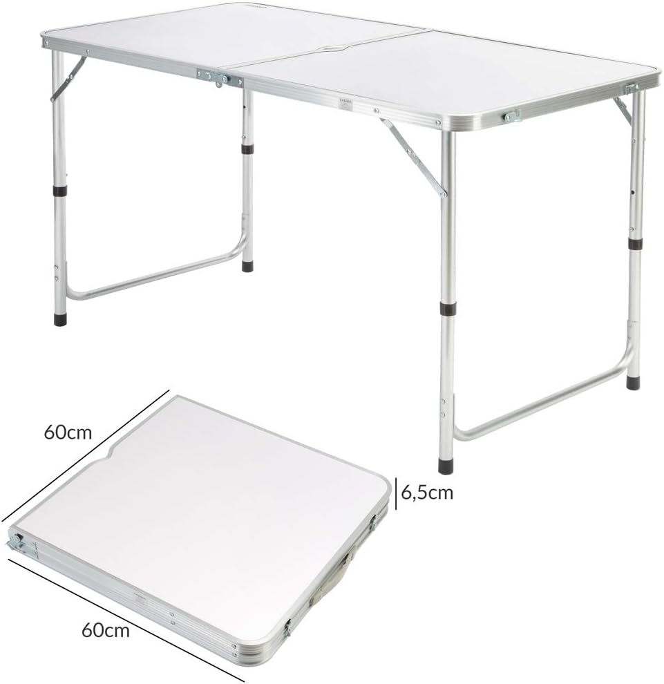 Преносима Алуминиева маса WerkBull с 4 стола,90x70x70 см