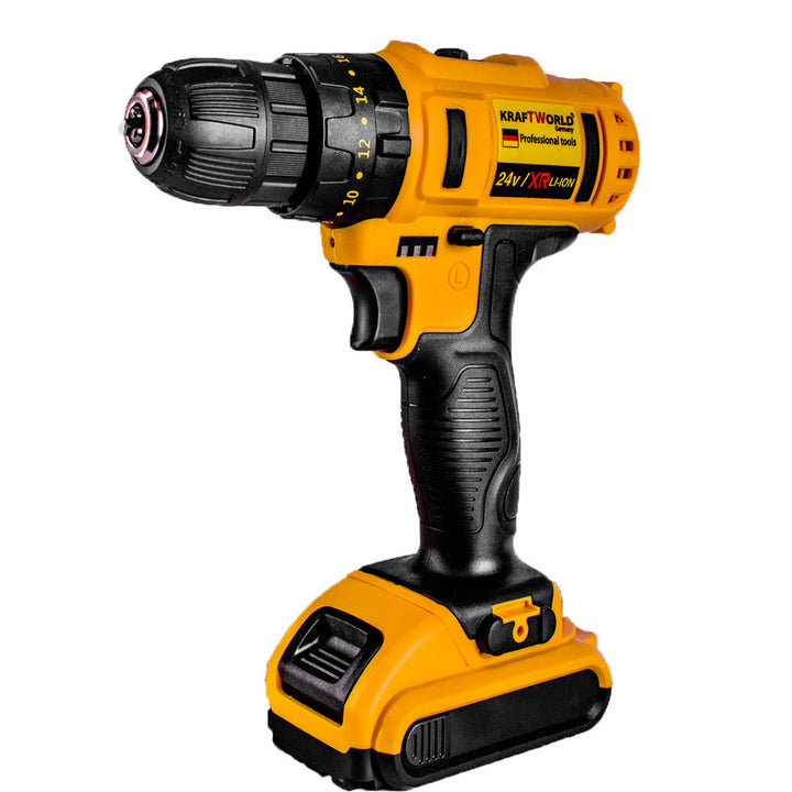 Ударен винтоверт / Бормашина 24V, 5.0 Ah батерии, зарядно устройство, в куфар