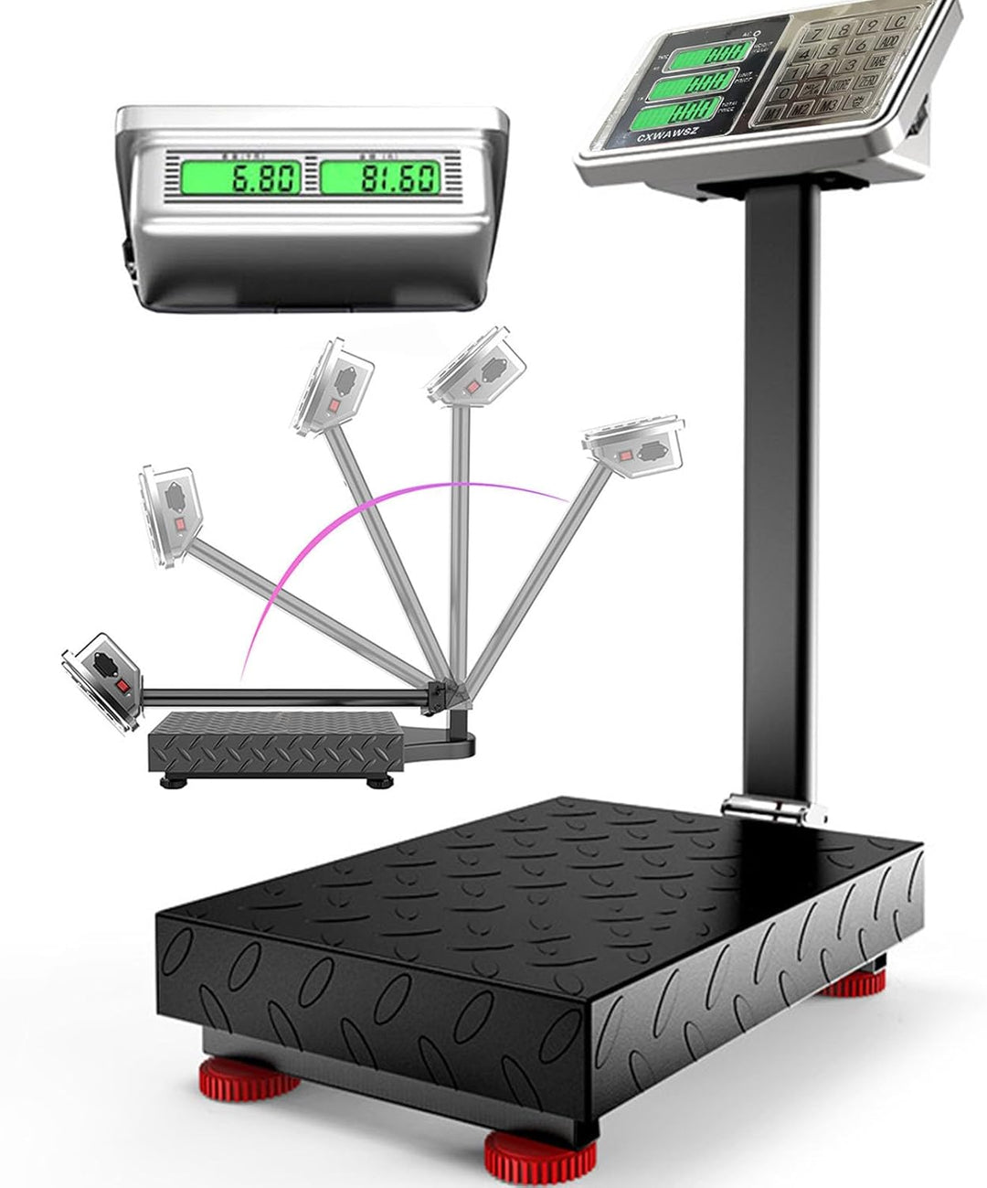 Платформена електронна везна до 350кг - платформен кантар с дисплей