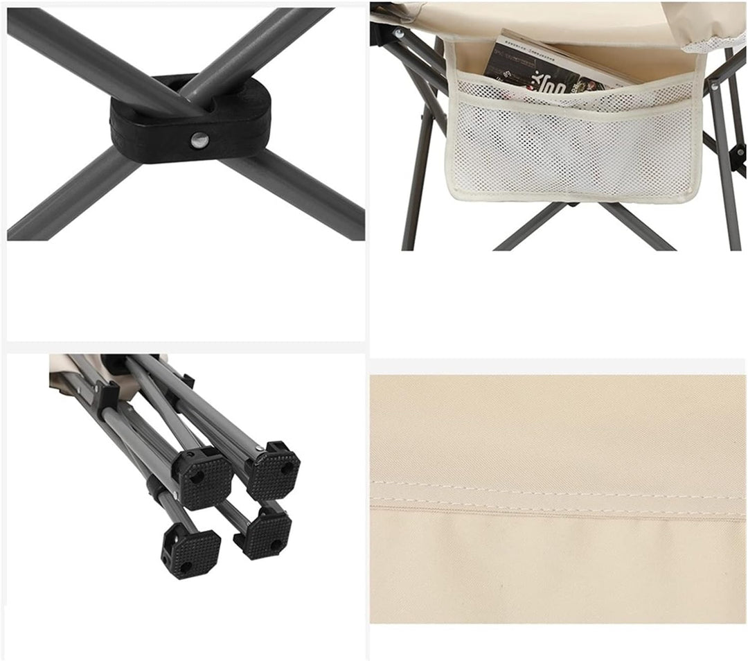 Къмпинг комплект: Сгъваем преносим стол WerkBull + Водоустойчив Двуместен Хамак с Мрежа Против Комари до 250кг