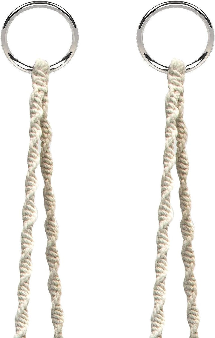 Люлка XL-хамак до 150кг от памук и метал за хол, спалня, тераса и градина