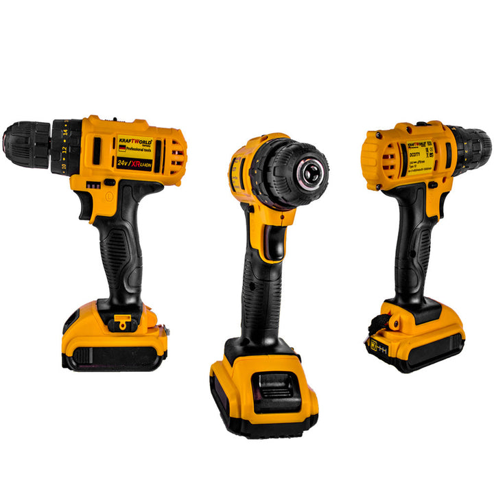 Ударен винтоверт / Бормашина 24V, 5.0 Ah батерии, зарядно устройство, в куфар