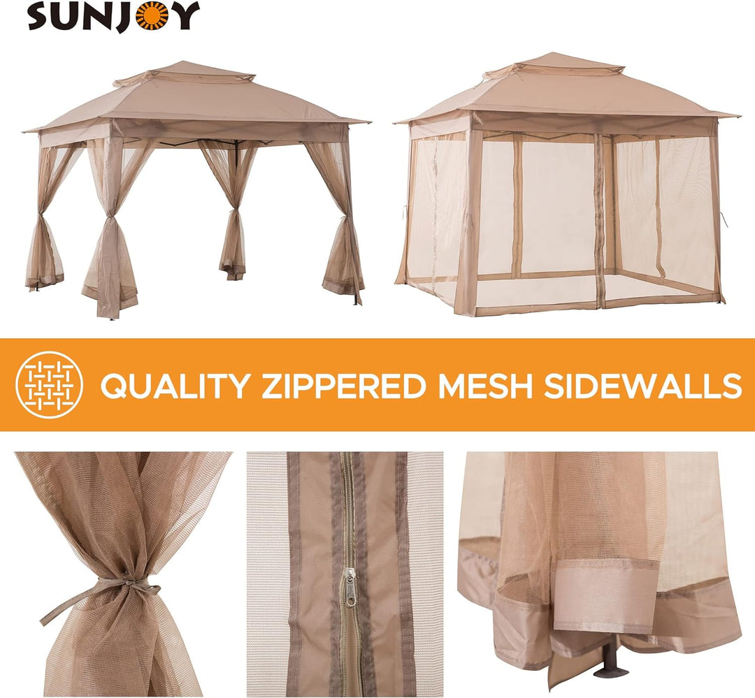 Луксозна Градинска Шатра с мрежа против насекоми 3.36x3.36 м.