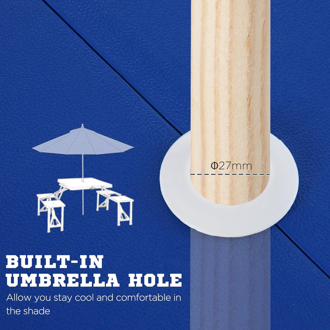 Сгъваема Преносима маса WerkBull с 4 стола в куфар