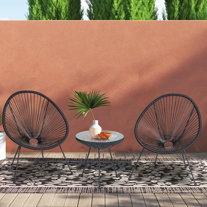 Луксозен Градински Ратанов Комплект 'Савана' 2 стола с маса