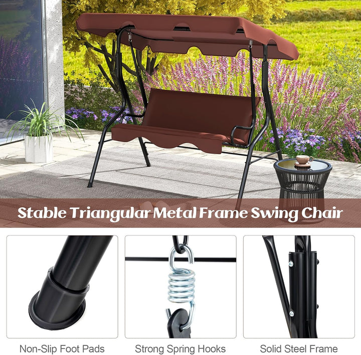 3-местна Водоустойчива Градинска Люлка със сенник до 240кг