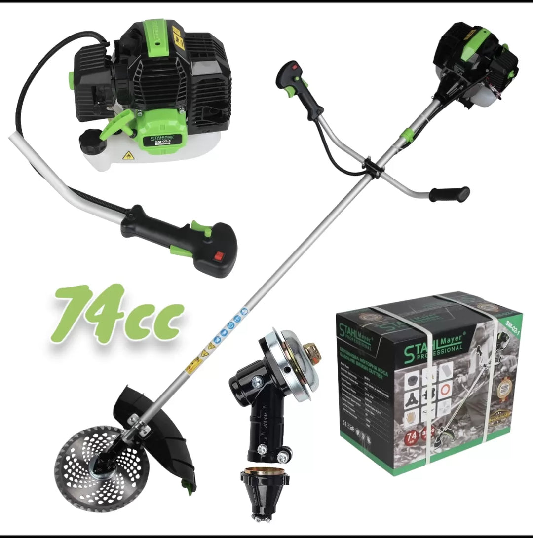 Бензинов Тример за Трева Храсторез 74 кубика STAHLMAYER моторна коса 4.5 кс