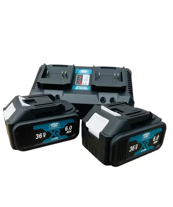 Немска акумулаторна резачка Vermark Starke 2х 36V 6Ah + 2 шини + 2 вериги