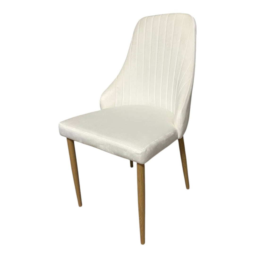 Елегантен стол Алис - млечнобял - до 150кг.