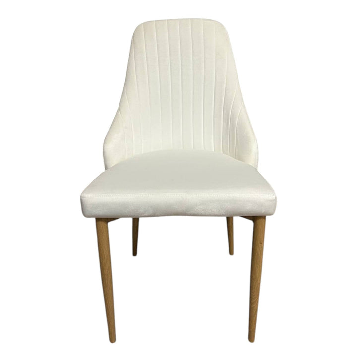 Елегантен стол Алис - млечнобял - до 150кг.