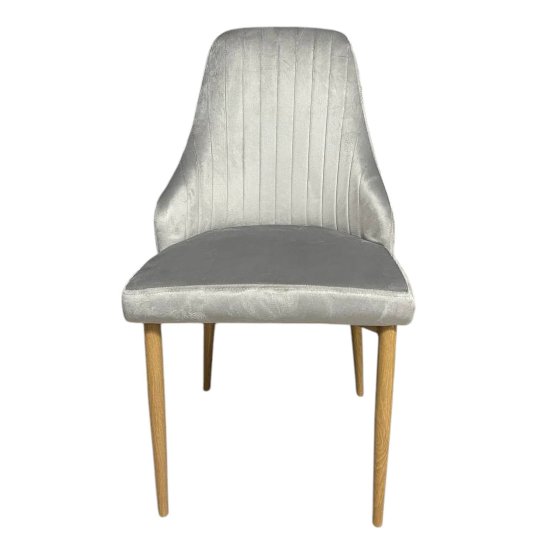 4бр. Елегантен стол Алис - сив - до 150кг.