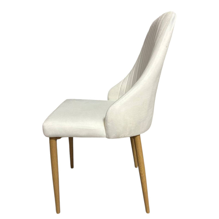 Елегантен стол Алис - млечнобял - до 150кг.