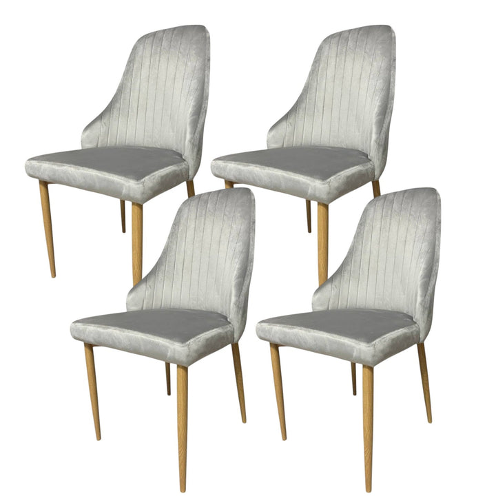 4бр. Елегантен стол Алис - сив - до 150кг.