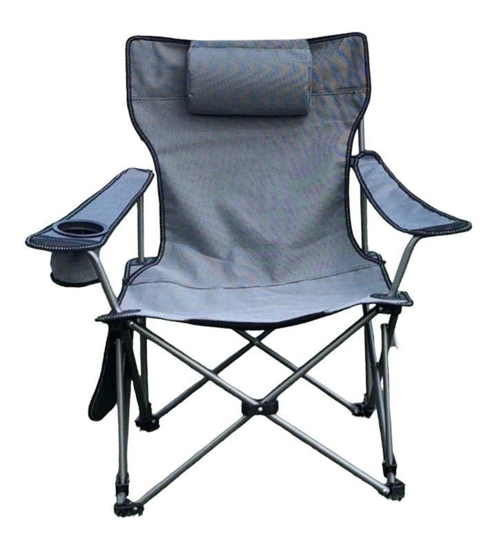 Сгъваем преносим стол WerkBull с възглавница и поставка за телефон до 140кг за плаж и къмпинг