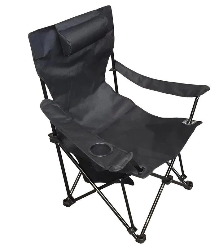 2 броя сгъваем преносим стол WerkBull с възглавница и поставка за телефон до 140кг. за плаж и къмпинг