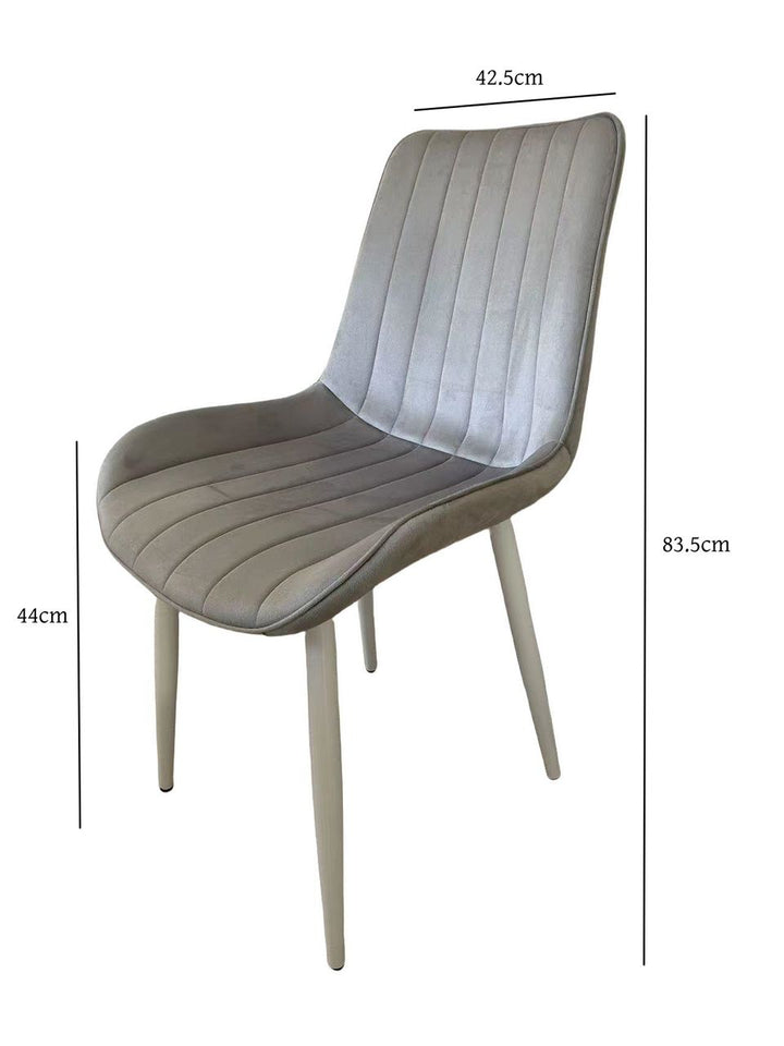 Комплект трапезна разтегателна маса със закалено стъкло и 6 стола Лорета