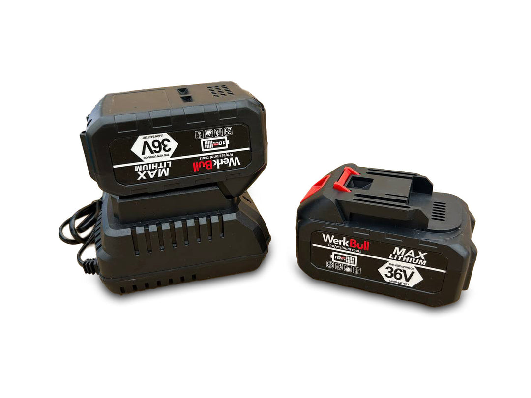 Немска Акумулаторна Мини Резачка/Трион с шина 16см –  две батерии 36V/ 8Ah + две вериги и Точило за верига