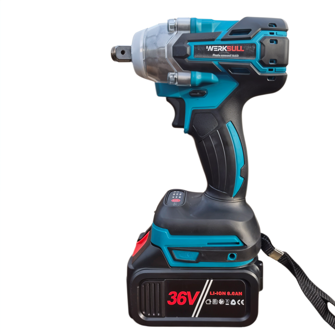 3в1 Промо комплект WerkBull Гайковерт, ъглошлайф и винтоверт + 3 батерии 36v 8ah