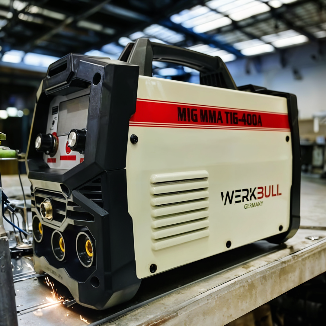 2в1 Телоподаващо Инверторен Електрожен 400А WERKBULL + ПОДАРЪК соларни очила