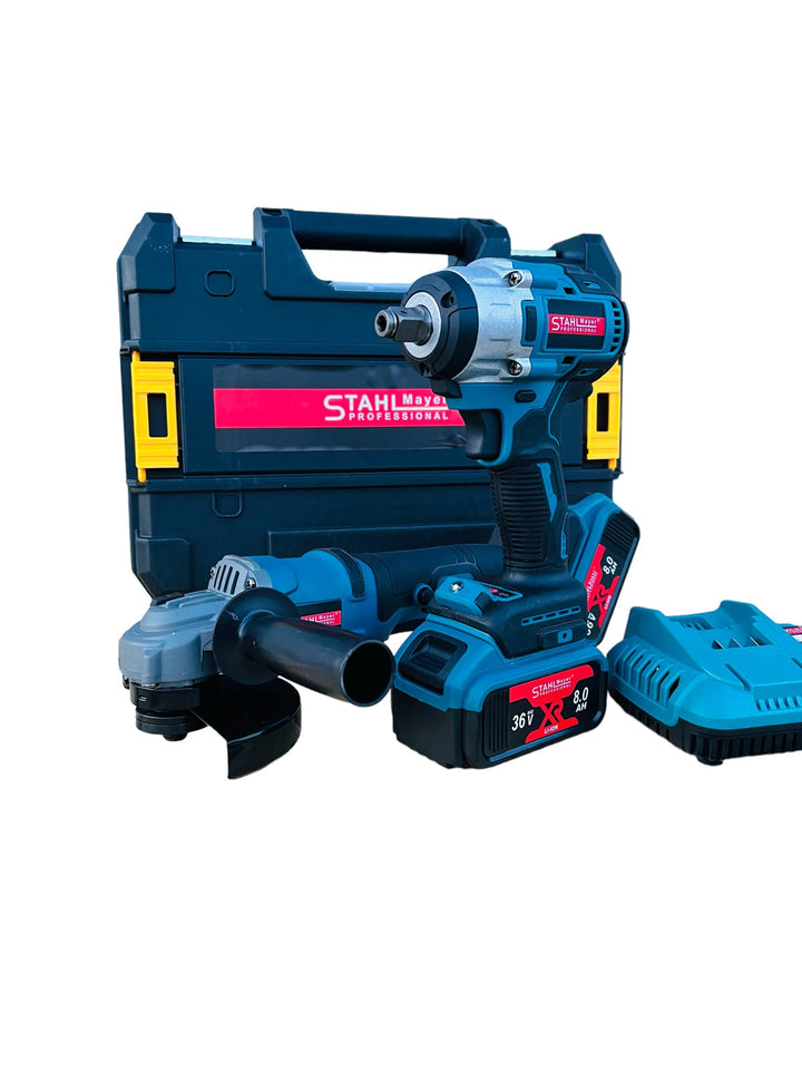 Немски Акумулаторен Гайковерт и Безчетков Ъглошлайф 36V 8,0AH STAHLMAYER