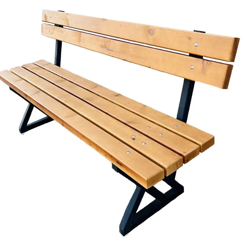 Градинска Пейка от масивно дърво и метал. Размери 180/200см.