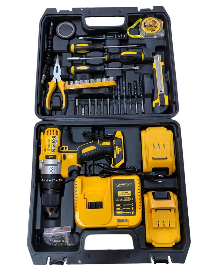 ПРОМО Ъглошлайф и Винтоверт 36V 8,0AH Акумулаторен Комплект XR 125мм 4 броя батерии