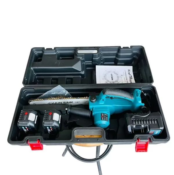 Немска акумулаторна резачка 2х 36V 8Ah, с двойна батерия + подарък втора верига