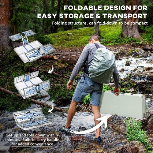 Сгъваема Преносима маса WerkBull с 4 стола в куфар