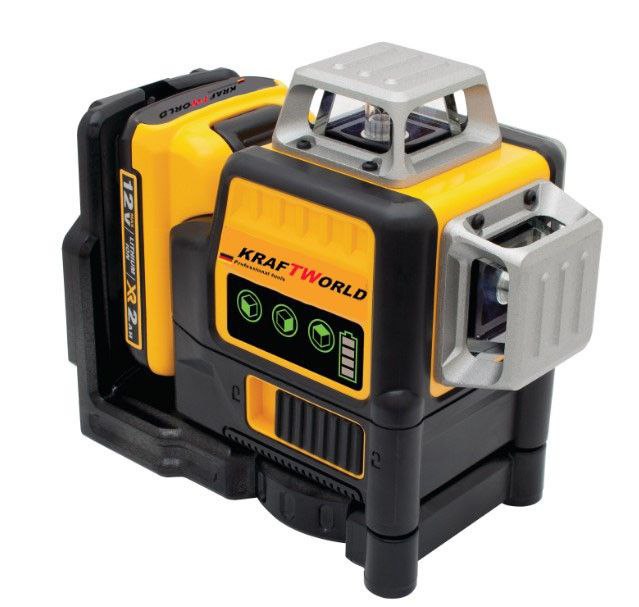 Немски 3D лазерен нивелир с 12 линии WerkBull, зелен цвят