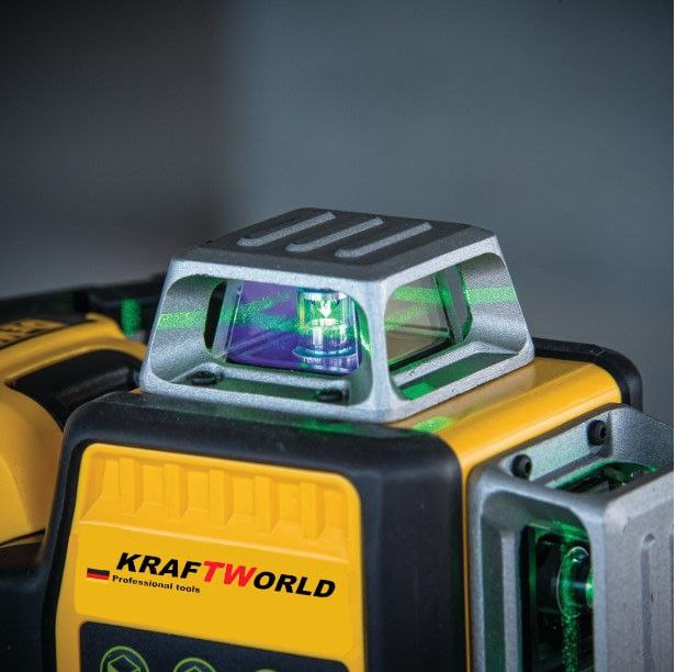 Немски 3D лазерен нивелир с 12 линии WerkBull, зелен цвят
