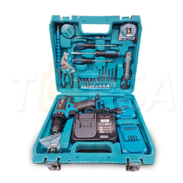 Немски Ударен Винтоверт WerkBull 40части с две батерии 36 8Ah + Подарък Прободен Трион