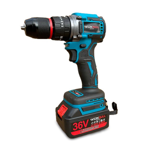 5в1 Немски Комплект WerkBull от Резачка, Гайковерт-Винтоверт,Перфоратор,Ъглошлайф и Винтоверт +3 Батерии 8Ah и Чанта за съхранение