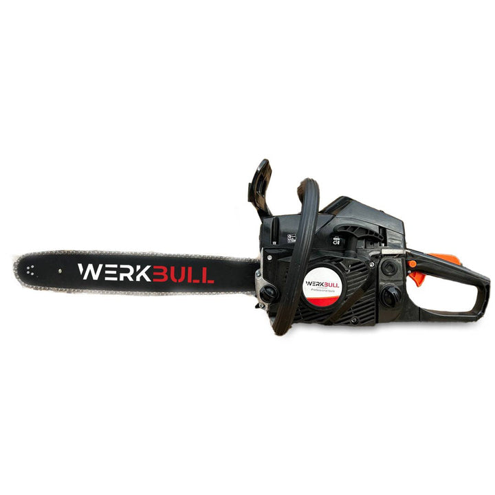 Немска Бензинова Резачка за Дърва 55см. WerkBull 72куб 4,5кс + две вериги и пила за точене