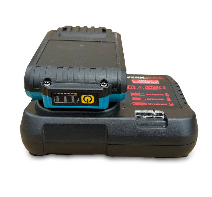 Немски Ударен Винтоверт 40части с две батерии 36 8Ah + Ъглошлайф WerkBull Professional 125 мм, 1200W, с регулация на оборотите