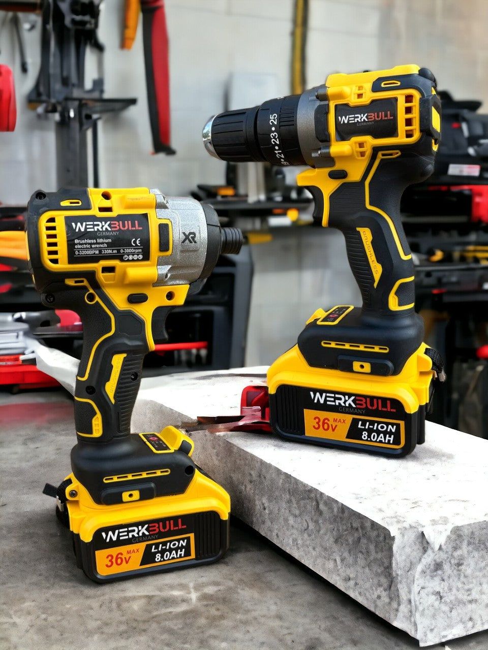 Немски Акумулаторни Безчеткови Импакт и Винтоверт 36V 8AH в куфар WerkBull