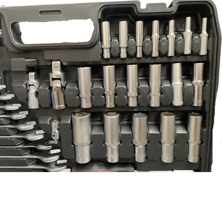 Немски Куфар с Инструменти 216ч WerkBull Гедоре с 3бр Тресчотка и ключове 8-22- Тресчотни