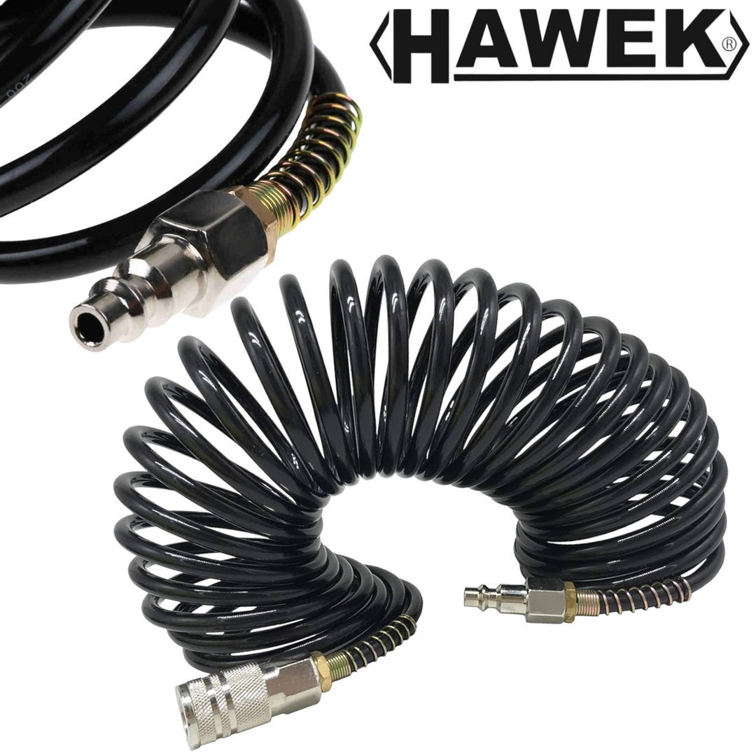Полиуретанов Спирален Маркуч за Въздух HAWEK – 10м / 15м / 20м
