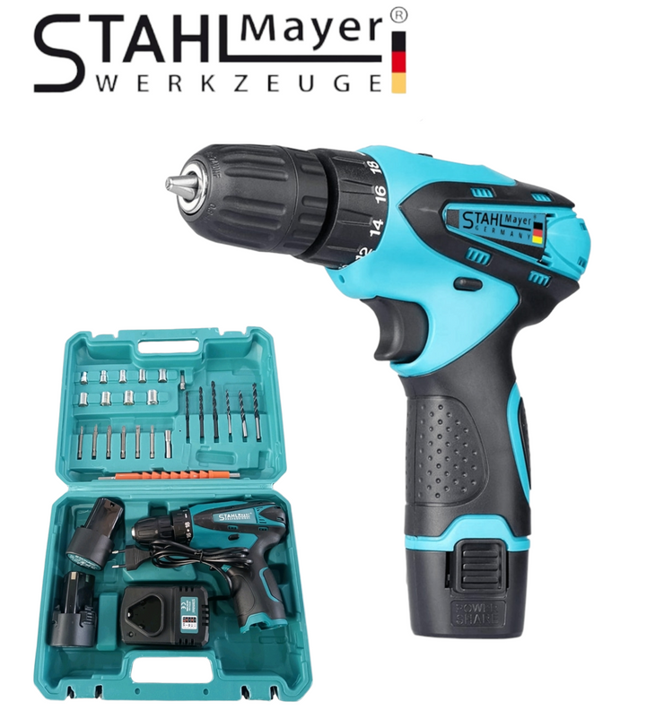 Акумулаторен Двускоростен Винтоверт STAHL MAYER 24V + Накрайници