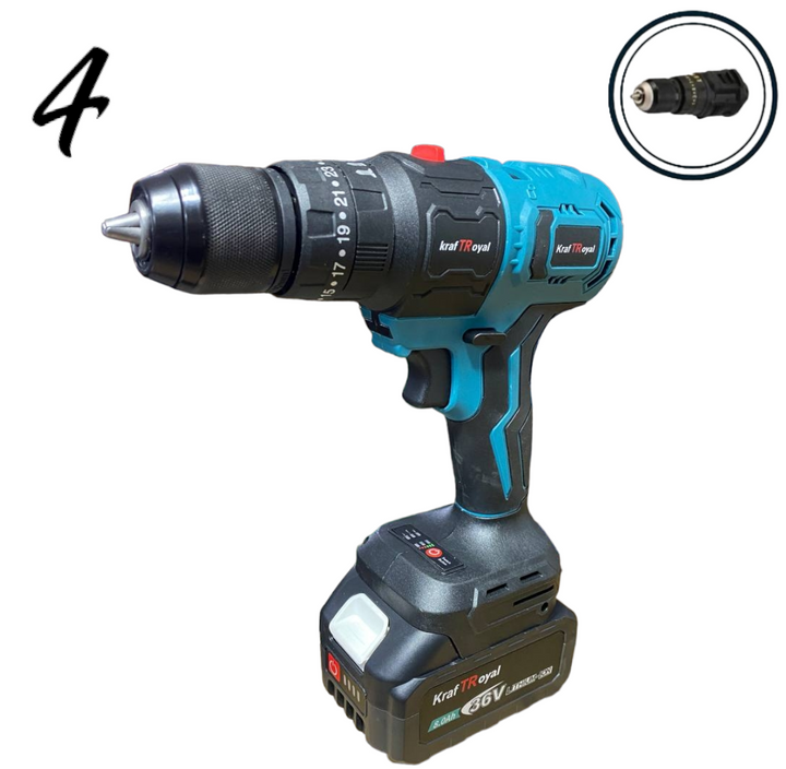 5в1 Универсален Акумулаторен Инструмент 5 Глави 36V 8,0AH Винтоверт Гайковерт Саблен Трион Резачка за Клони и Ъглошлайф