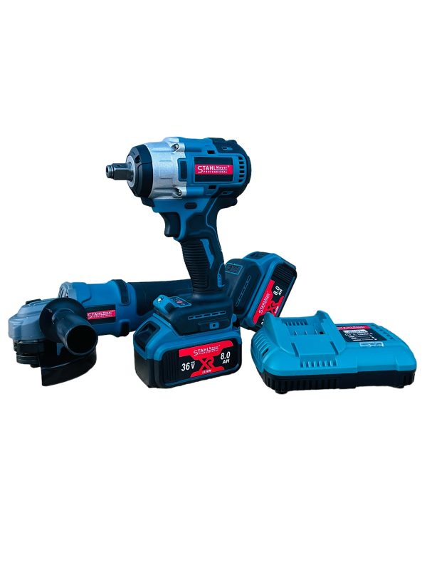 Немски Акумулаторен Гайковерт и Безчетков Ъглошлайф 36V 8,0AH STAHLMAYER