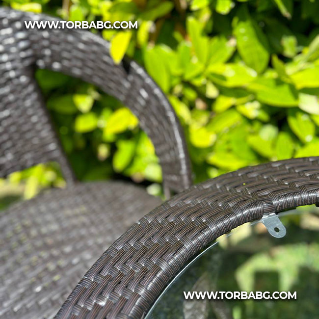 Градиснки комплект - Висящ Ратанов стол до 200кг. + Ратанови маса и 2 стола Relax