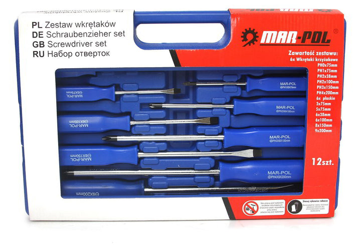 КОМПЛЕКТ УДАРНИ ОТВЕРТКИ 12 ЧАСТИ MAR POL – ПРОФЕСИОНАЛНИ